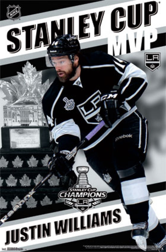 2014 Los Angeles Kings Justin Williams Stanley Cup MVP Poster Print