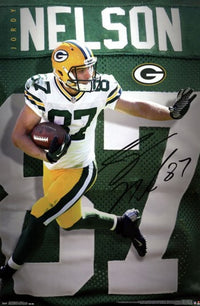 Green Bay Packers Jordy Nelson 2014 Poster Print - Sports Decor
