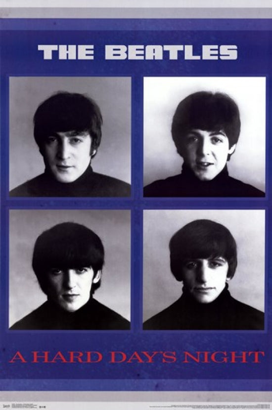 The Beatles A Hard Day's Night Poster Print featuring iconic scene.
