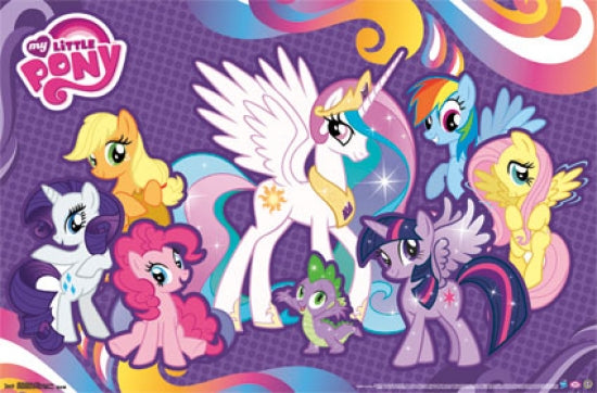 My Little Pony Friends Poster Print showcasing beloved characters.