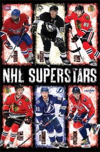 NHL Superstars™ Poster Print showcasing famous hockey players