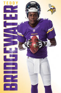Teddy Bridgewater Minnesota Vikings Poster Print 22x34