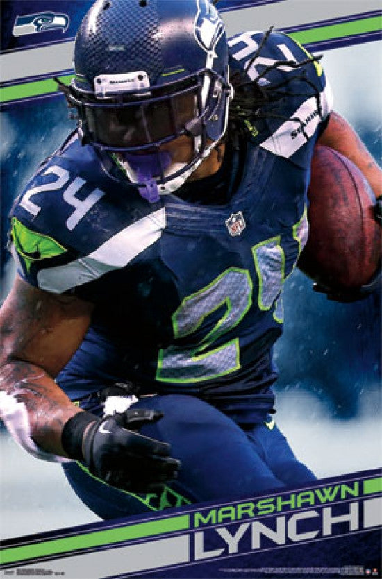Seattle Seahawks Marshawn Lynch Poster Print 24x36