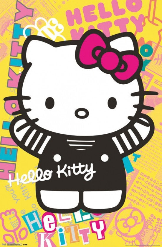 Hello Kitty Colorful Poster Print - 22x34 Rolled Art
