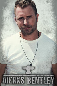 Dierks Bentley Live Concert Poster Print - A vibrant depiction of a live performance.