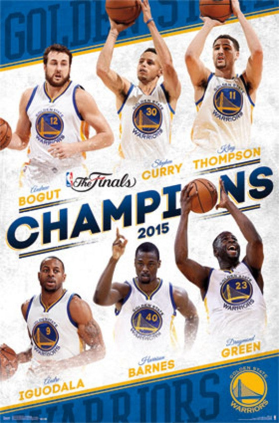 2015 Golden State Warriors NBA Finals Champions Poster Print