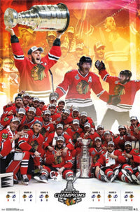 2015 Chicago Blackhawks Stanley Cup Celebration Poster Print 24x36