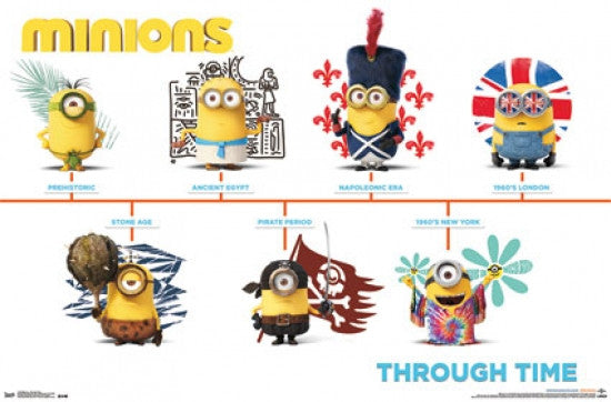 Minions - Through Time Rolled Poster Print