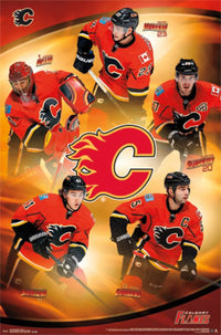 Calgary Flames Team 2014 Poster Print showcasing NHL team spirit.