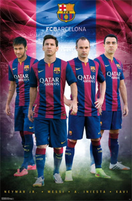 FC Barcelona 2014 Team Poster Print - Rolled Poster - 24x36