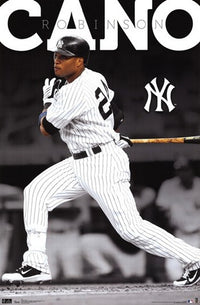 Robinson Cano Yankees Poster Print showcasing vibrant action.