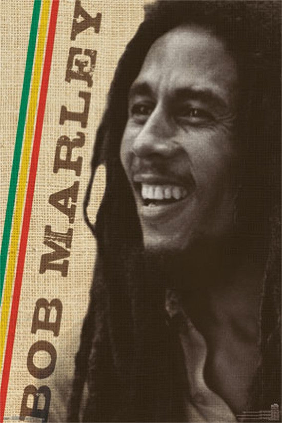 Bob Marley Smile Poster Print - 22x34 Rolled Art