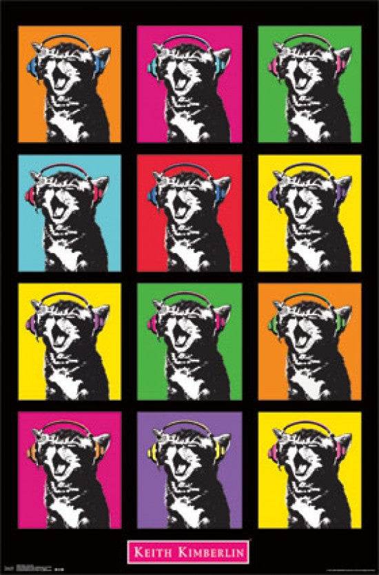 Kitten Pop Grid Rolled Poster Print - 24x36