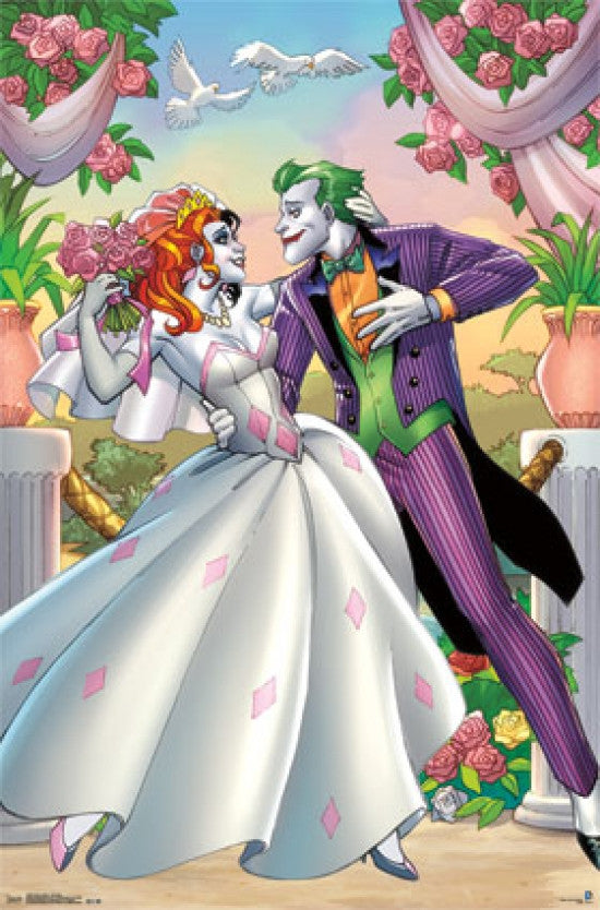 Harley Quinn and Joker Romance Poster Print - 22x34