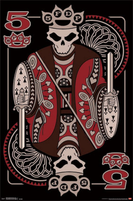 Five Finger Death Punch 5 Card Poster Print showcasing vibrant colors