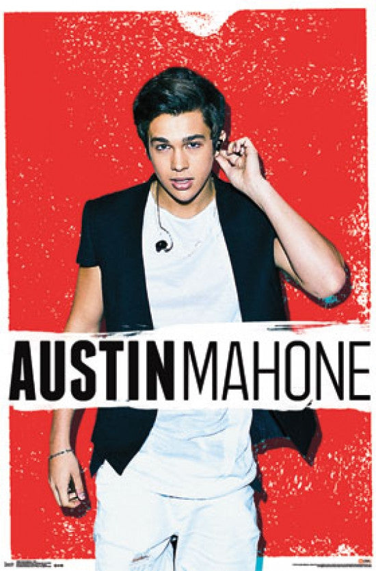 Austin Mahone Red Poster Print - 24x36 Rolled Art