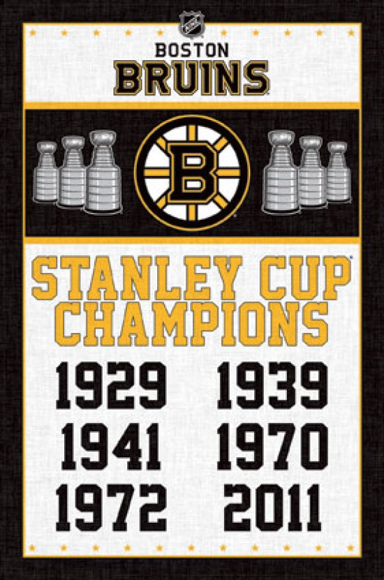 Boston Bruins Champions Poster Print showcasing team spirit.