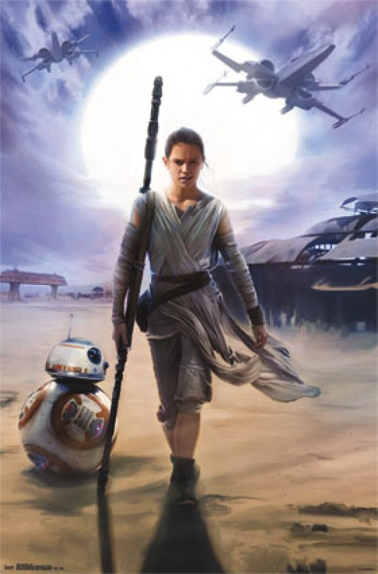 Star Wars: The Force Awakens Rey Poster Print - 24x36