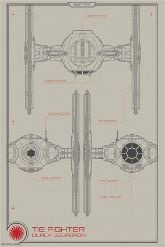 Star Wars The Force Awakens - Black Squadron Rolled Poster Print
