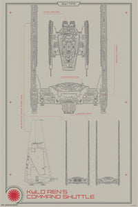 Star Wars: The Force Awakens Command Shuttle Poster Print 24x36