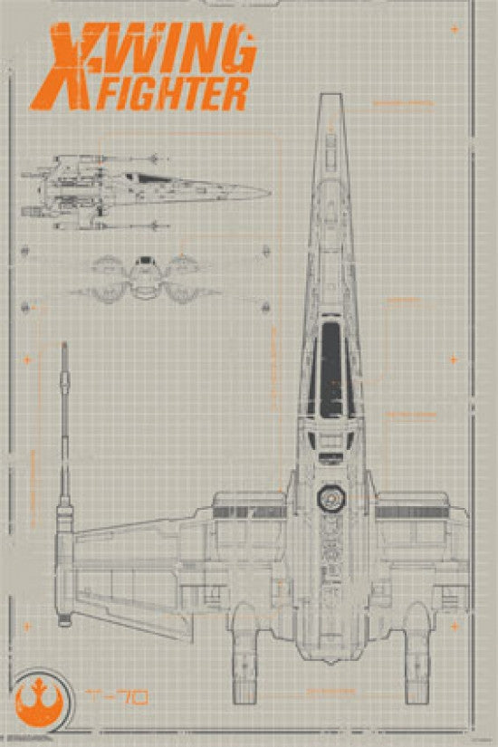 Star Wars The Force Awakens X-Wing Poster Print (24x36)