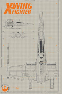 Star Wars The Force Awakens X-Wing Poster Print (24x36)