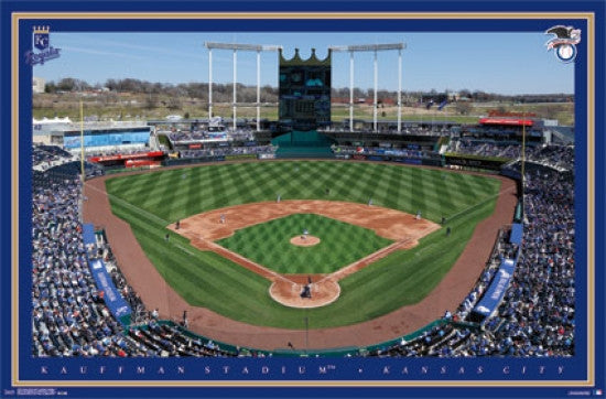 Kansas City Royals Kauffman Stadium Poster Print 22x34