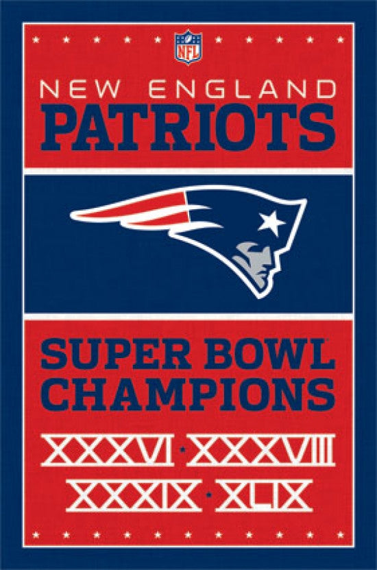 New England Patriots Champions 15 Poster Print - Rolled Poster