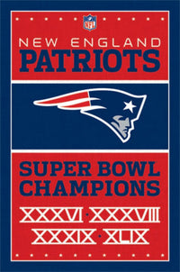 New England Patriots Champions 15 Poster Print - Rolled Poster