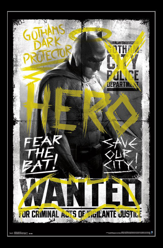 Batman v Superman - Fear The Bat Rolled Poster Print