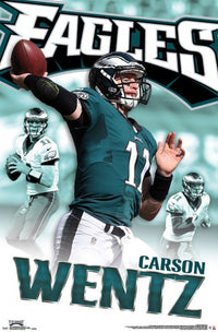 Philadelphia Eagles Carson Wentz 16 Poster Print - 22x34