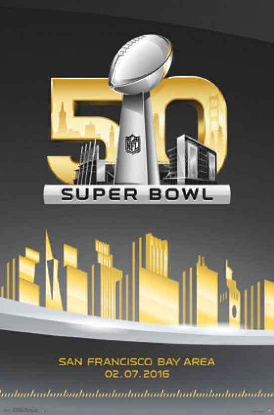 Super Bowl 50 Logo Poster Print - 22x34 Rolled Poster