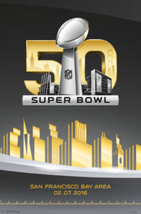 Super Bowl 50 Logo Poster Print - 22x34 Rolled Poster