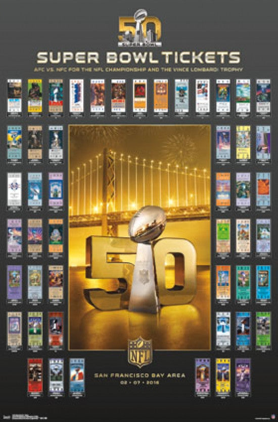Super Bowl 50 Tickets Poster Print - Rolled Poster Art