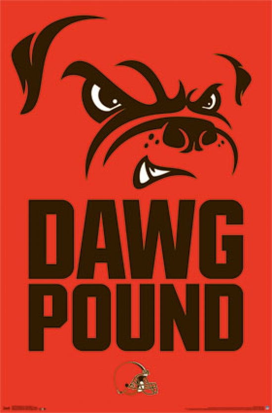 Cleveland Browns Dawg Pound 2015 Poster Print showcasing team spirit.