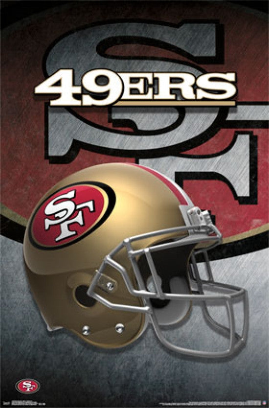 San Francisco 49ers Helmet Poster Print - 22x34