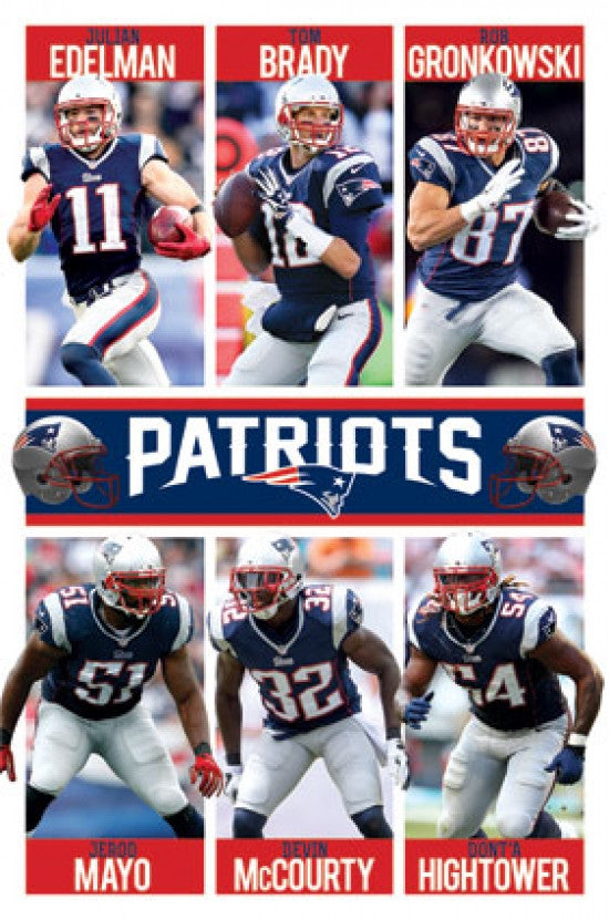 New England Patriots Team 15 Poster Print 24x36