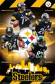 Pittsburgh Steelers Team Poster Print in vibrant colors, 24x36 size.