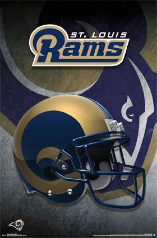 St. Louis Rams Helmet Poster Print - 24x36 Rolled Poster