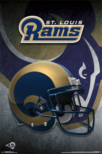St. Louis Rams Helmet Poster Print - 24x36 Rolled Poster