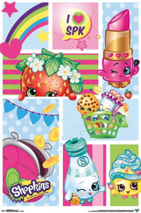 Shopkins Collage Poster Print - 22x34 Rolled Art