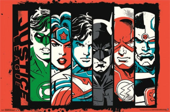 Justice League - Bars Poster Print (22x34) | Posterazzi