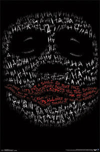 The Dark Knight Joker Face Rolled Poster Print - 24x36