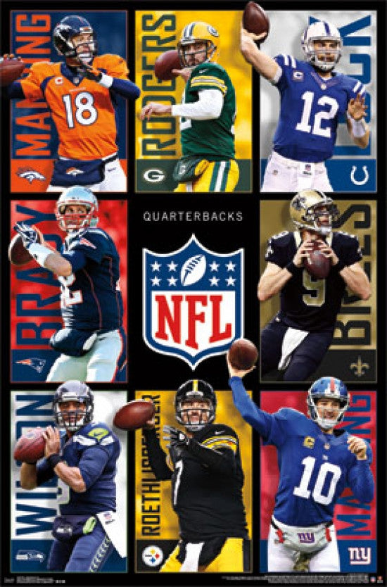 NFL Quarterbacks 15 Poster Print - 24x36 Rolled Print