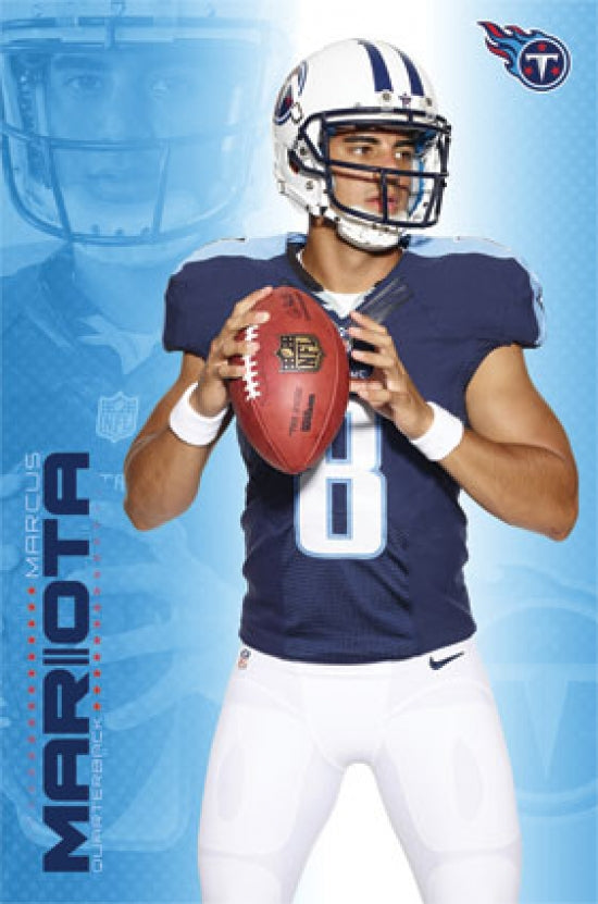 Tennessee Titans Marcus Mariota Poster Print - 22 x 34 inches.