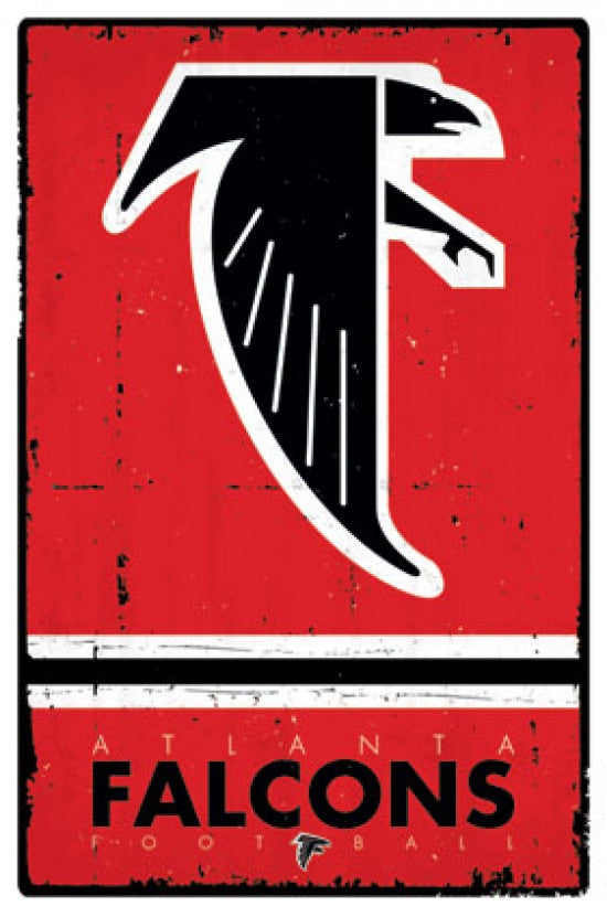 Atlanta Falcons Retro Logo 2015 Poster Print - 22x34