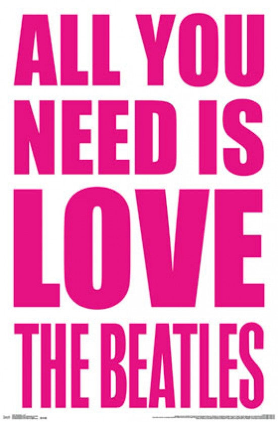 The Beatles Love Poster Print - 22x34 Rolled Poster