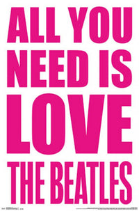 The Beatles Love Poster Print - 22x34 Rolled Poster