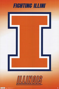 University of Illinois Logo Poster Print - 24x36 Rolled Art