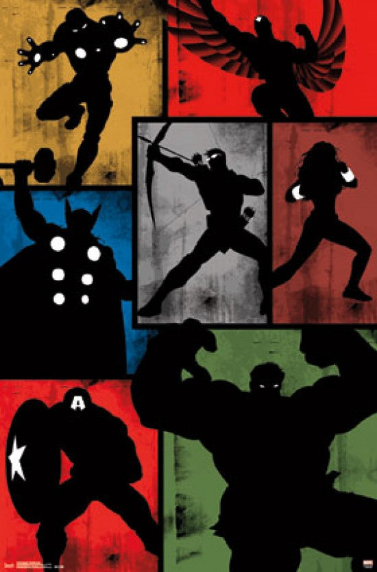 Avengers Simplistic Grid Poster Print - 22x34
